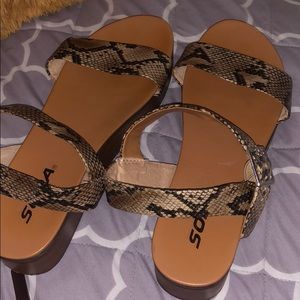 Snakeskin sandals